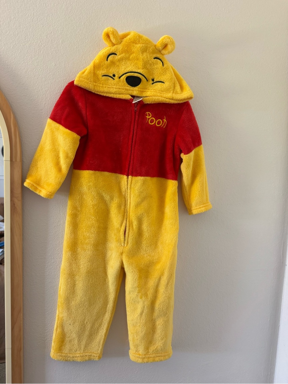 Winnie the Pooh Yellow & Red Plush Kids One-Piece Costume